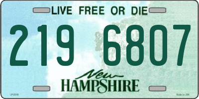 NH license plate 2196807