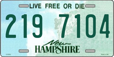 NH license plate 2197104