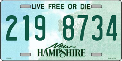 NH license plate 2198734