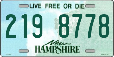 NH license plate 2198778