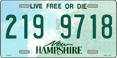 NH license plate 2199718