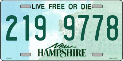NH license plate 2199778