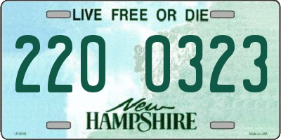 NH license plate 2200323