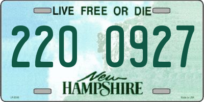 NH license plate 2200927