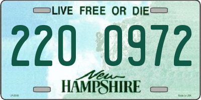NH license plate 2200972