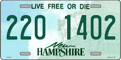 NH license plate 2201402