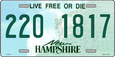 NH license plate 2201817