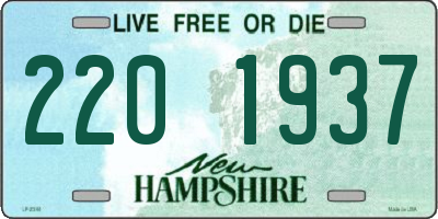 NH license plate 2201937