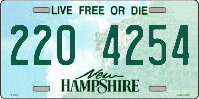 NH license plate 2204254