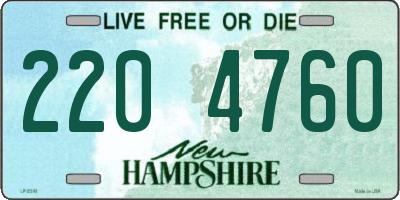 NH license plate 2204760