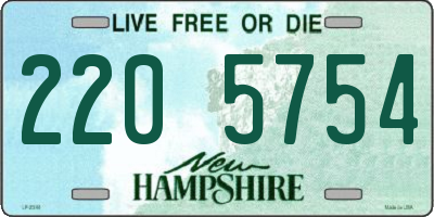 NH license plate 2205754