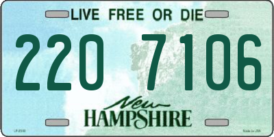 NH license plate 2207106