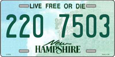 NH license plate 2207503