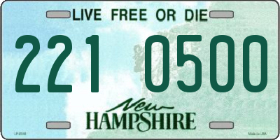 NH license plate 2210500