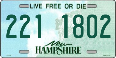 NH license plate 2211802