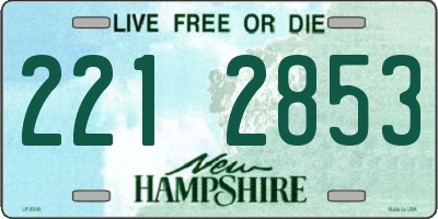 NH license plate 2212853