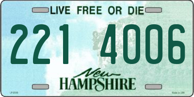 NH license plate 2214006