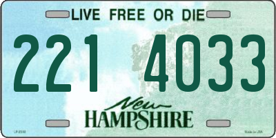 NH license plate 2214033