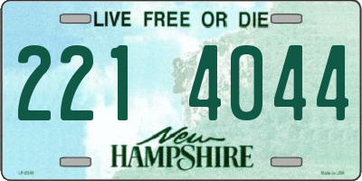 NH license plate 2214044