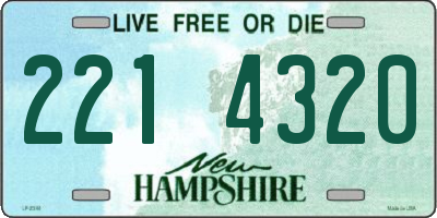 NH license plate 2214320