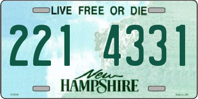 NH license plate 2214331