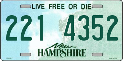 NH license plate 2214352