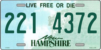 NH license plate 2214372