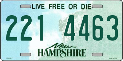 NH license plate 2214463