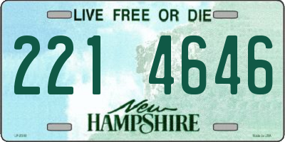 NH license plate 2214646