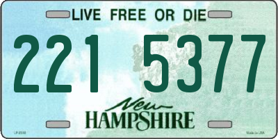 NH license plate 2215377