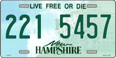 NH license plate 2215457