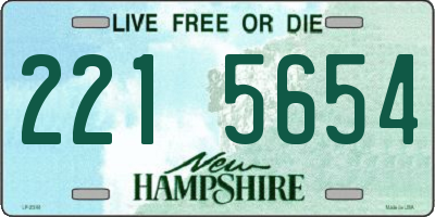 NH license plate 2215654