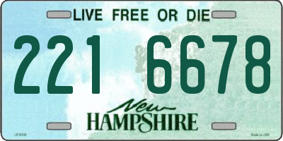 NH license plate 2216678