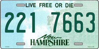 NH license plate 2217663