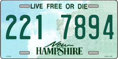 NH license plate 2217894