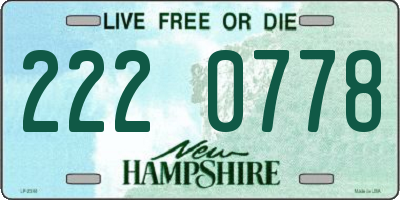 NH license plate 2220778