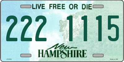 NH license plate 2221115