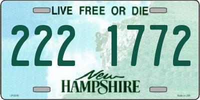 NH license plate 2221772