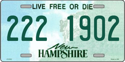 NH license plate 2221902