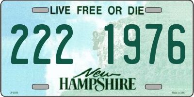 NH license plate 2221976