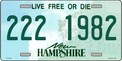 NH license plate 2221982