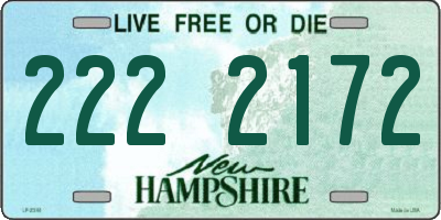 NH license plate 2222172