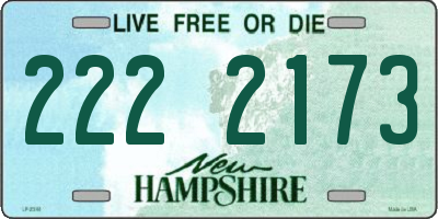NH license plate 2222173