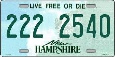 NH license plate 2222540
