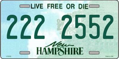NH license plate 2222552