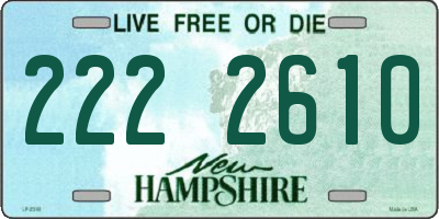 NH license plate 2222610