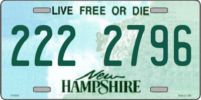 NH license plate 2222796