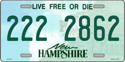 NH license plate 2222862
