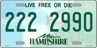 NH license plate 2222990