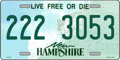 NH license plate 2223053